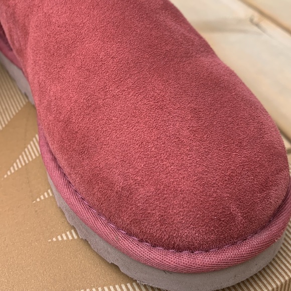 🎉💖HP🥰💕Super warm & beautiful UGG boots, light burgundy Corduroy Bailey bows - Picture 9 of 17